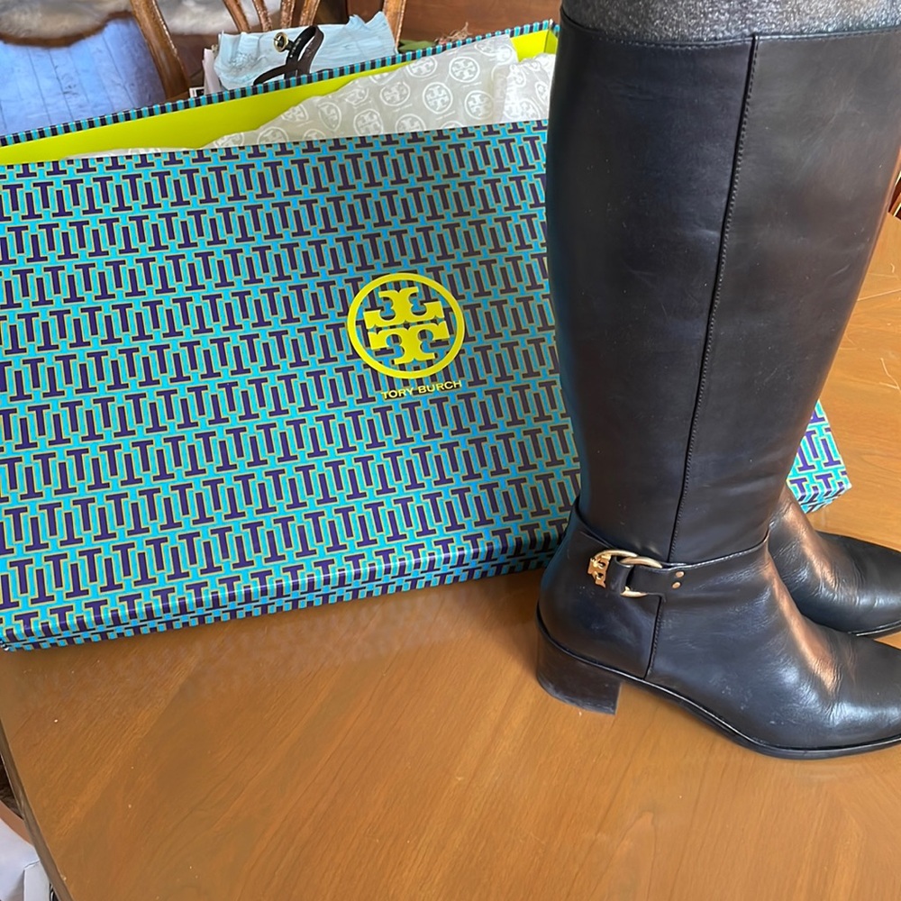 Tory Burch Black Leather Boots